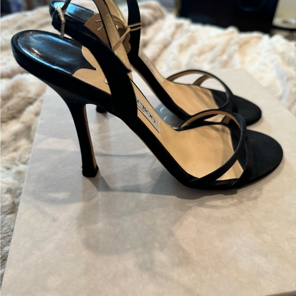 Jimmy Choo Black Satin Heels - Picture 3 of 6